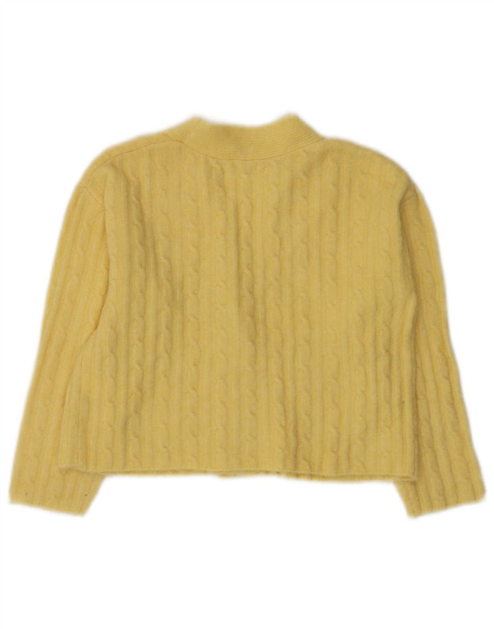 Pulover Crop Cardigan Fete Zara 8-9 Ani Poliester Galben