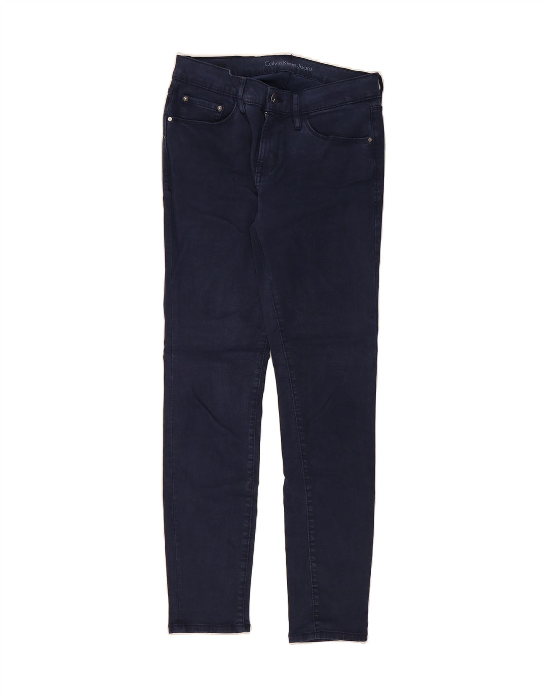 CALVIN KLEIN Womens Slim Jeans W28 L30 Navy Blue Lyocell Vintage Calvin Klein and Second-Hand Calvin Klein from Messina Hembry 