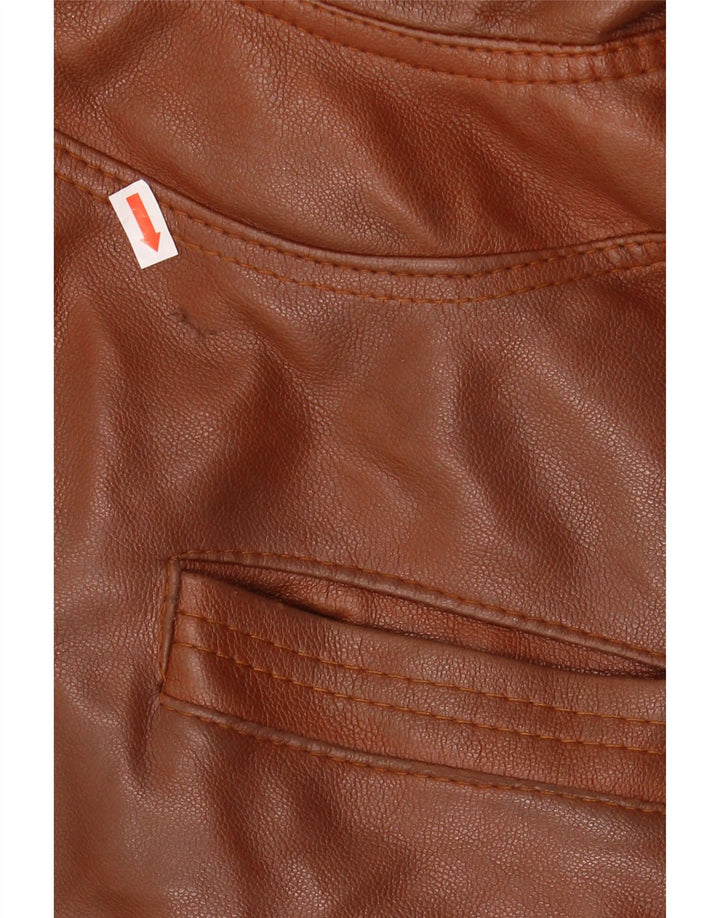 Jachetă de piele vintage pentru bărbați UK 38 maro mediu