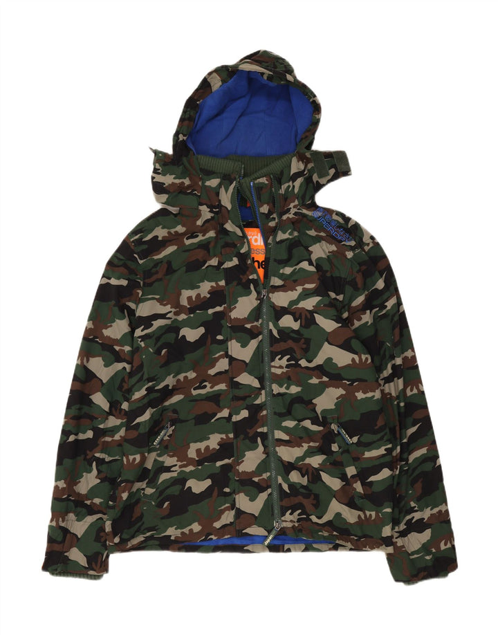 SUPERDRY Windcheater Jacket Windbreaker pentru bărbați UK 44 2XL Khaki Camouflage