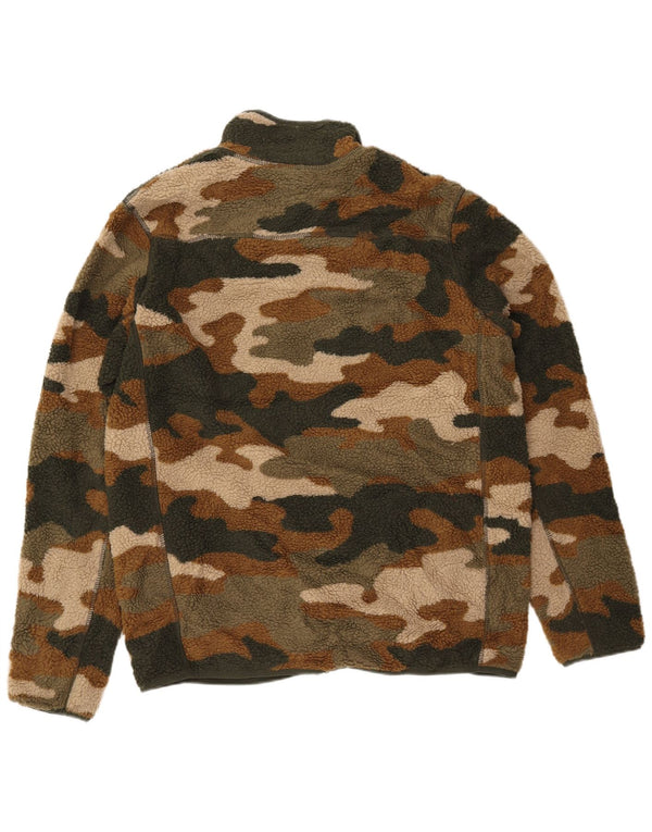 Jachetă fleece pentru bărbați EDDIE BAUER UK 42 XL kaki poliester camuflaj