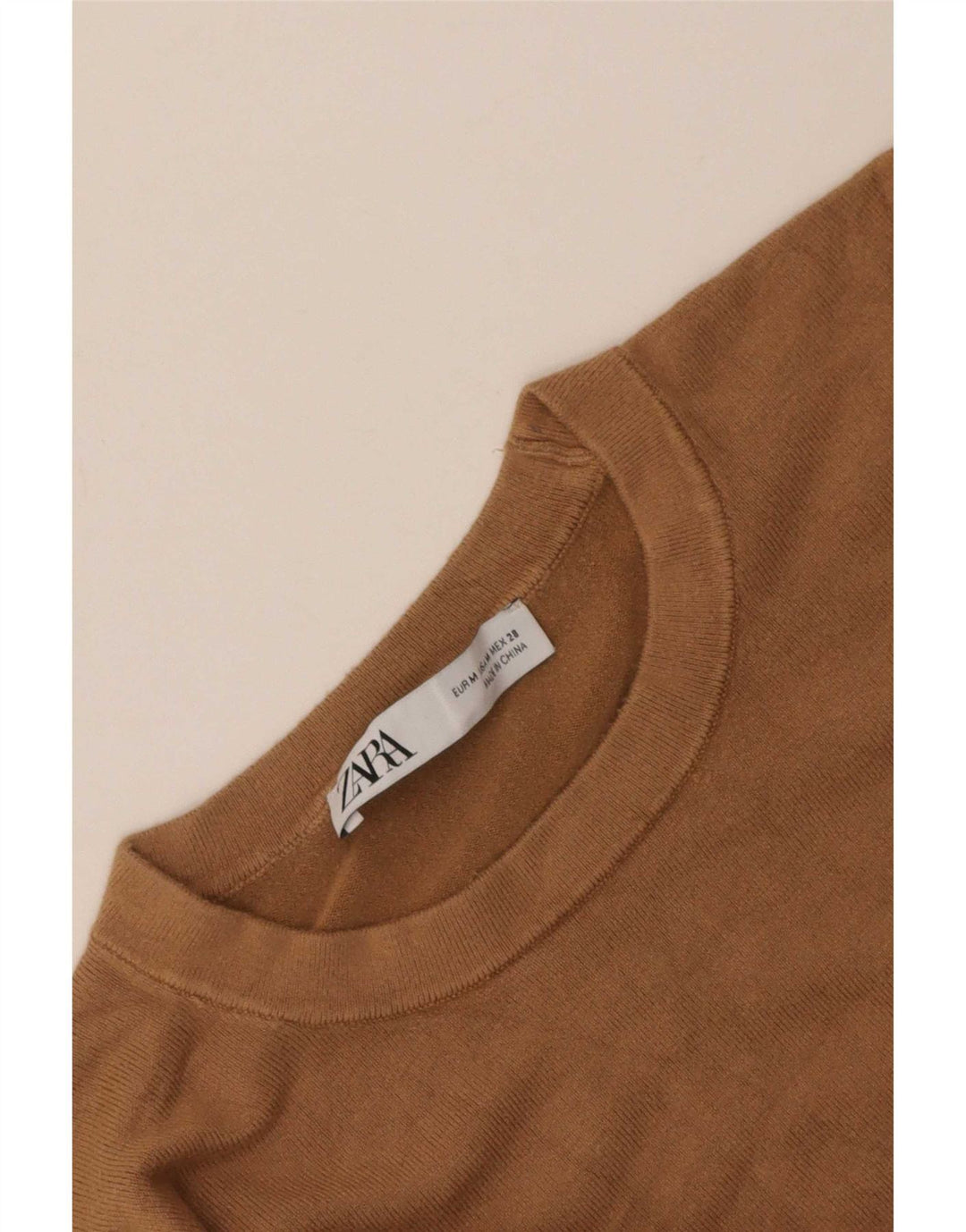 Pulover pentru damă Zara, cu gât turnut, maro mediu, UK 12