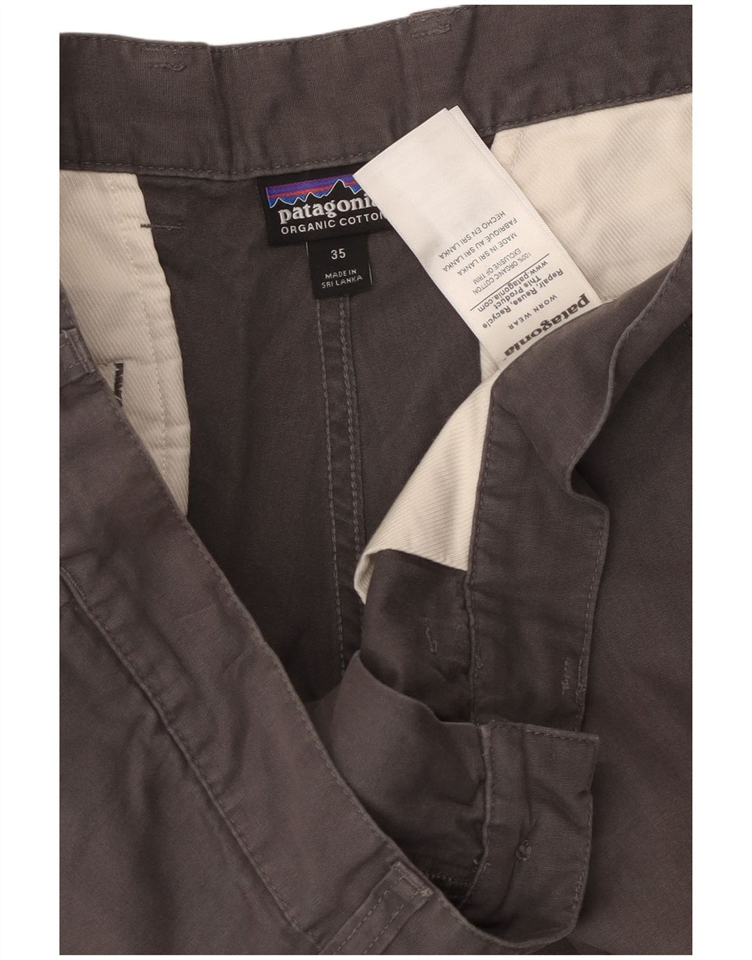 Pantaloni scurți chino PATAGONIA pentru bărbați W35, bumbac gri mare