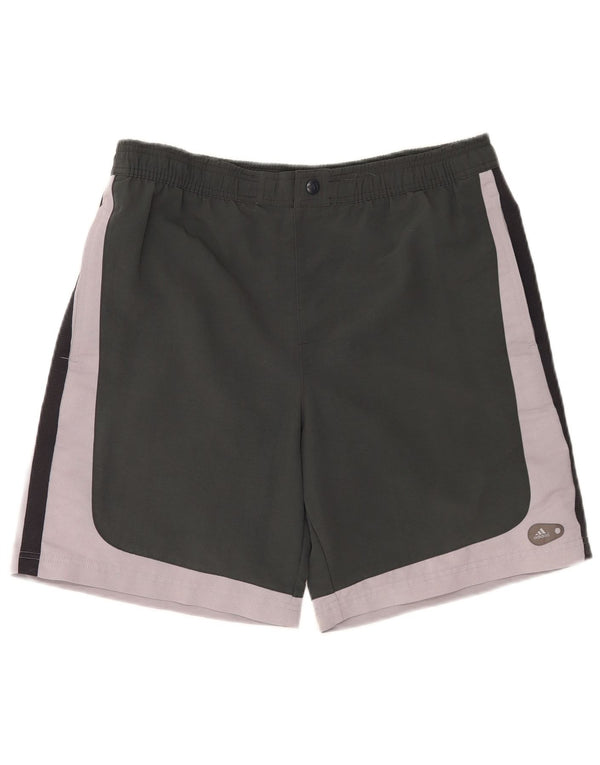 Adidas Mens Swimming Shorts Medium  Grey Colourblock Polyester