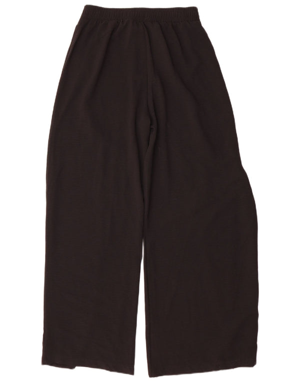 Pantaloni casual pentru femei cu talie înaltă și picioare largi Zara Mediu L30 L29 Negru