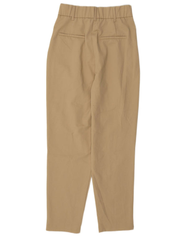 Pantaloni chino pentru femei cu talie înaltă Zara XS L24 L27 Bej