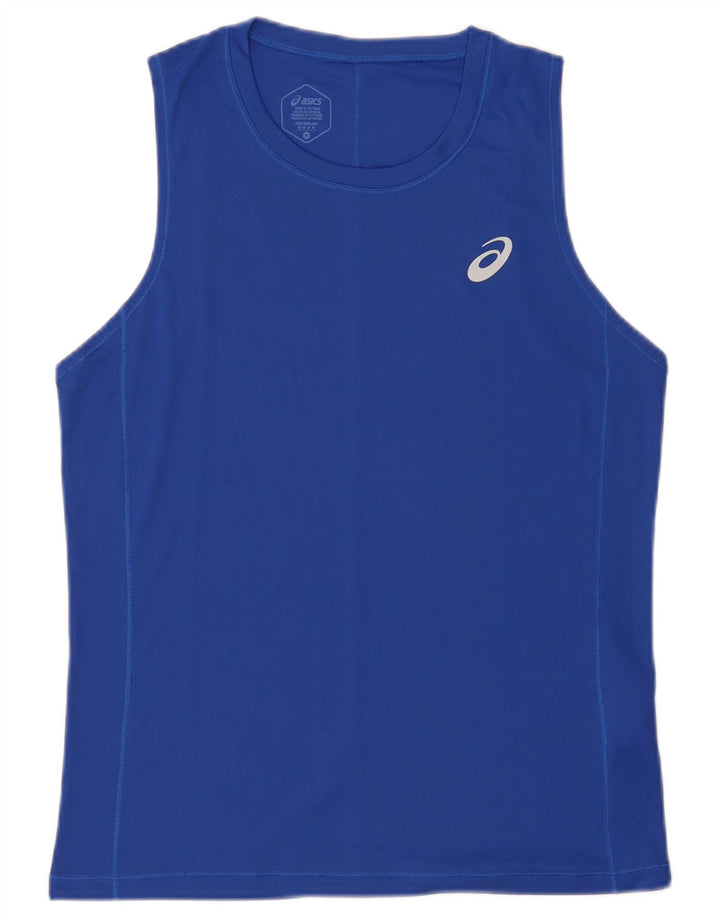 Vest Asics pentru bărbați, poliester mediu albastru