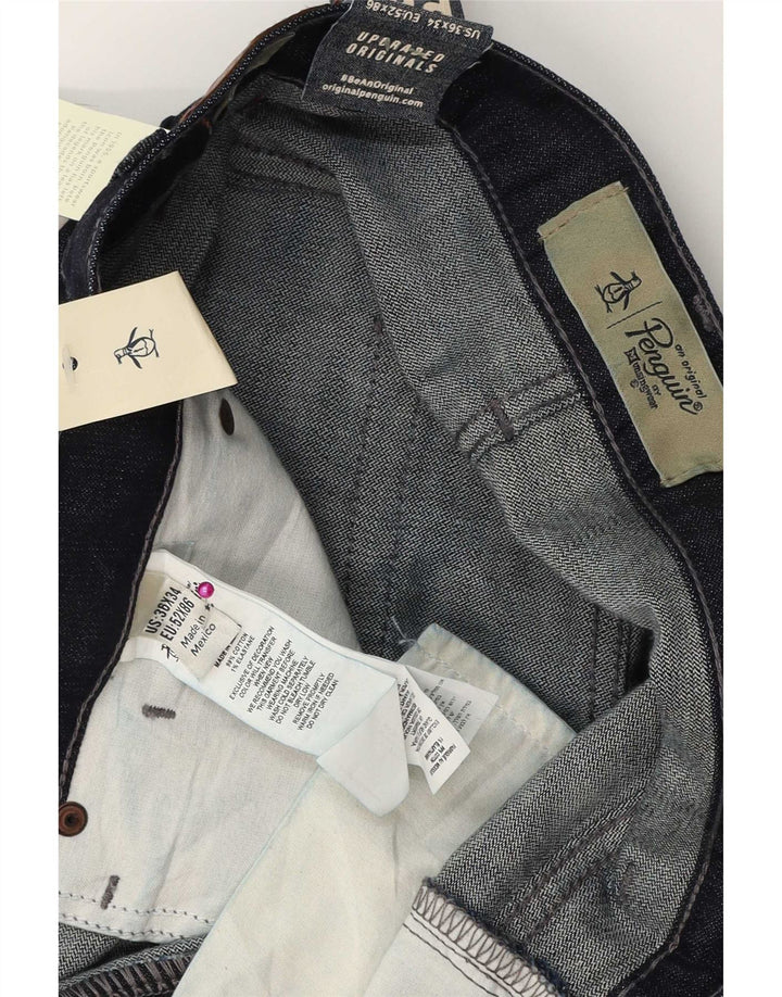 Blugi slim pentru bărbați Penguin W36 L34 Bumbac bleumarin