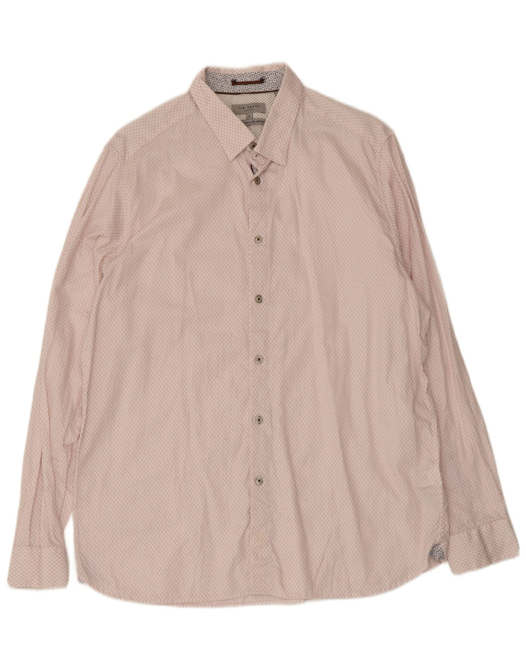 Cămașă pentru bărbați Ted Baker Mărimea 6 2XL Bumbac geometric roz
