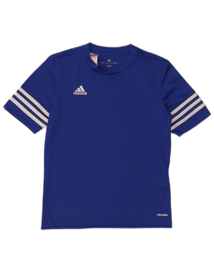 Tricou Adidas Climalite pentru baieti Top 11-12 ani mare poliester albastru