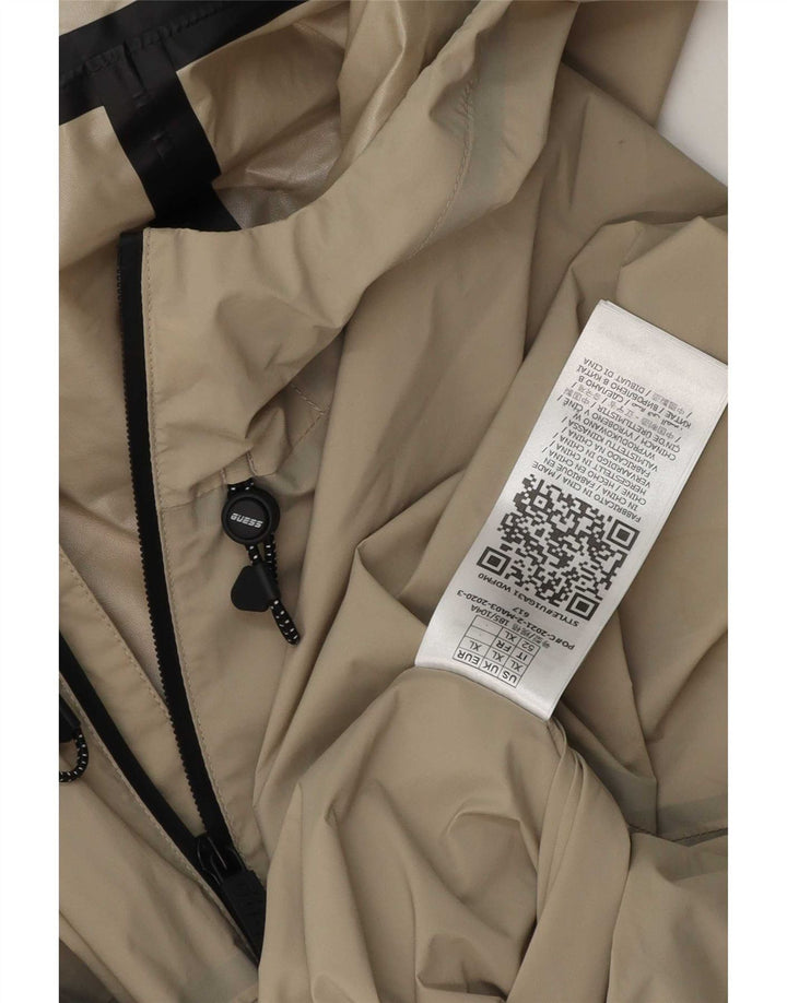 Jachetă de ploaie cu glugă Guess pentru bărbați UK 42 XL polietilenă bej