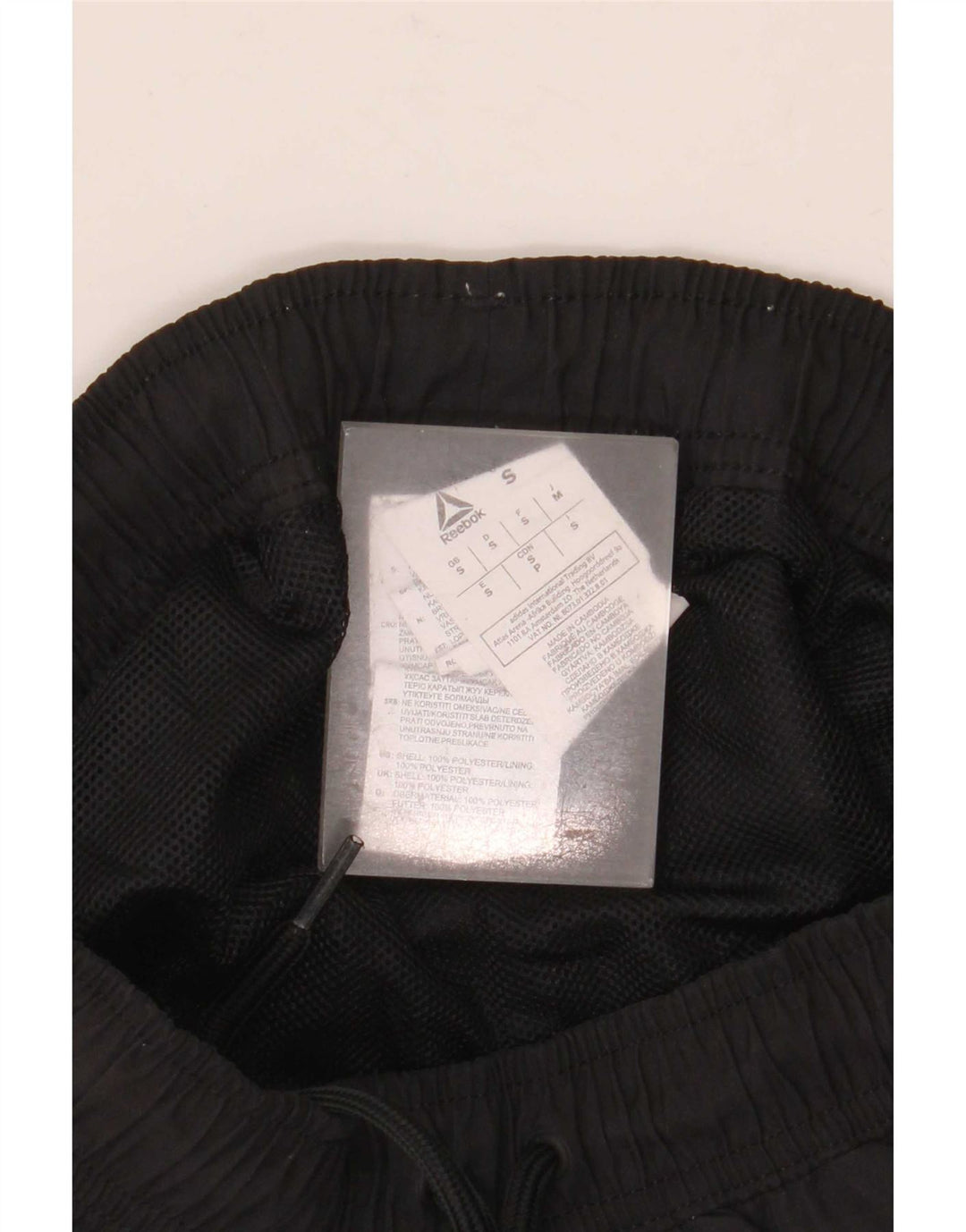 Pantaloni scurti sport grafic Reebok pentru bărbați, poliester negru mic