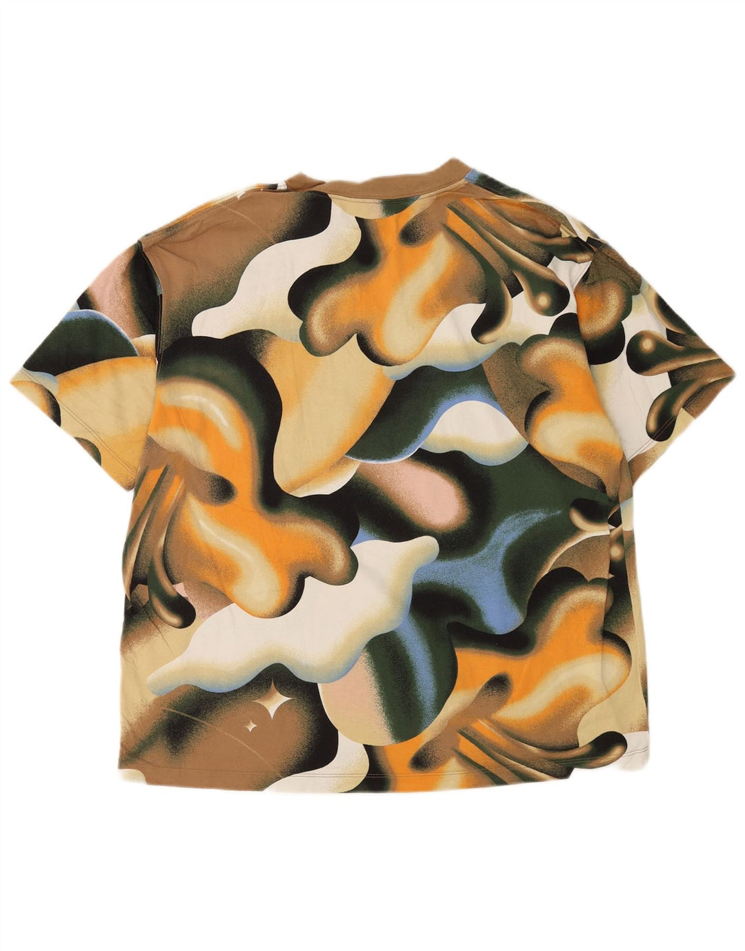 Tricou cu model abstract Jordan pentru bărbați, cu croiala lejeră Top mare, bej