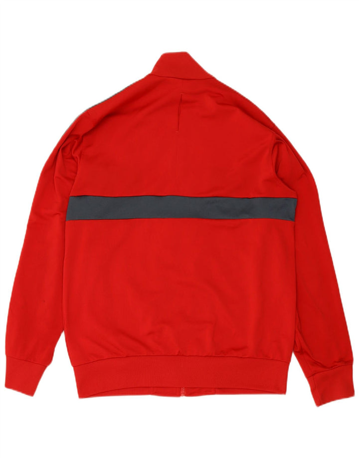 Jachetă de trening pentru bărbați ADIDAS Marea Britanie 38/40 Poliester Colorblock Roșu Mediu