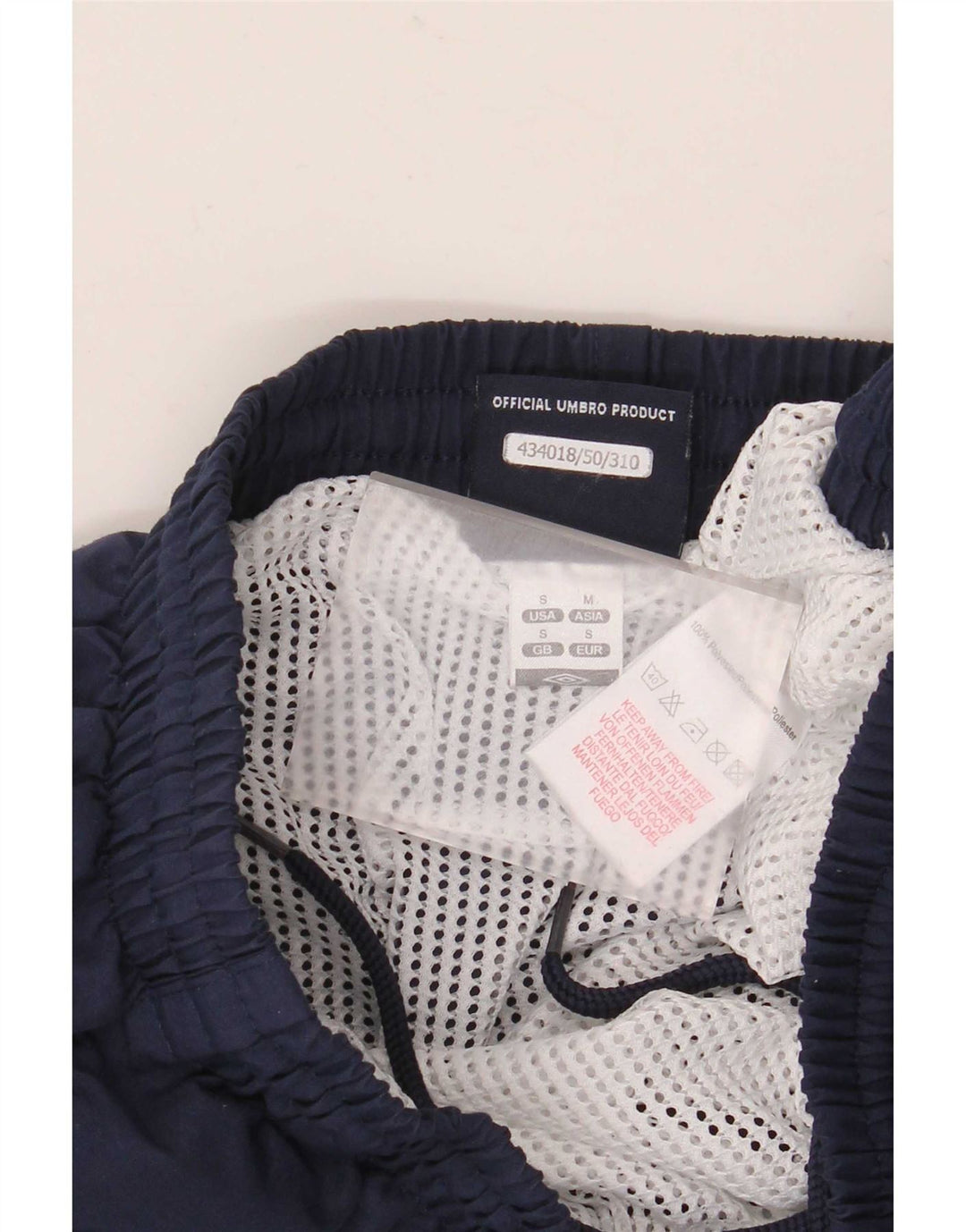 Pantaloni scurti sport Umbro pentru bărbați, poliester mici, albastru
