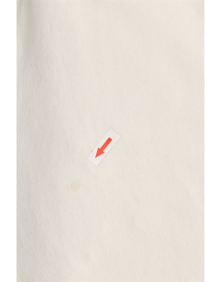 Pantaloni de trening Zara Femei Joggeri UK 8 Bumbac alb mic