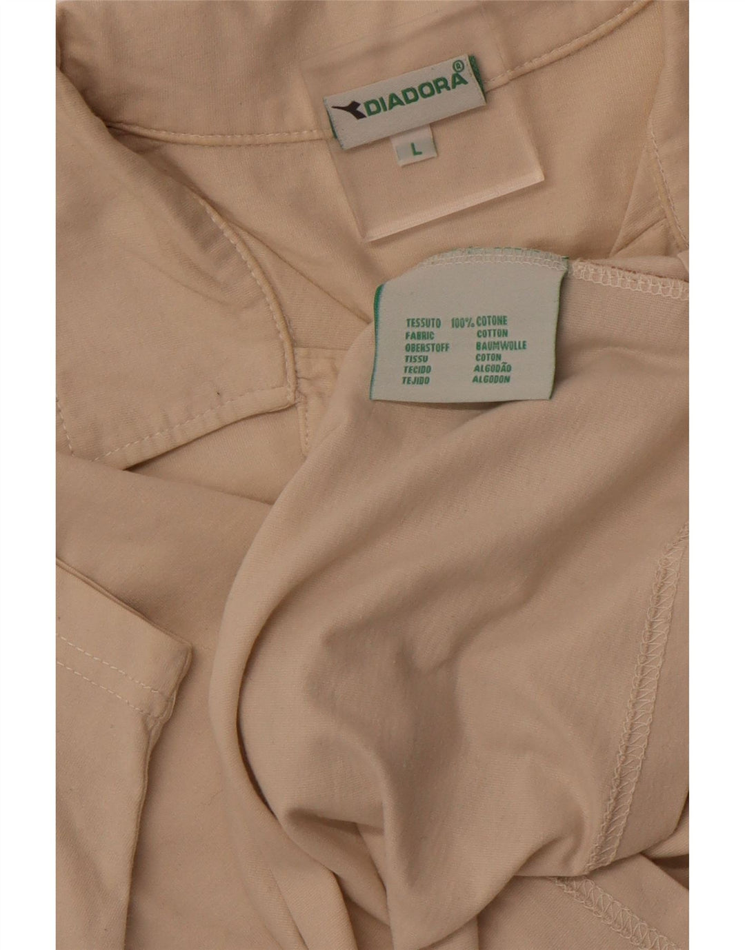 Tricou polo pentru bărbați DIADORA, mare, bej, color block, bumbac