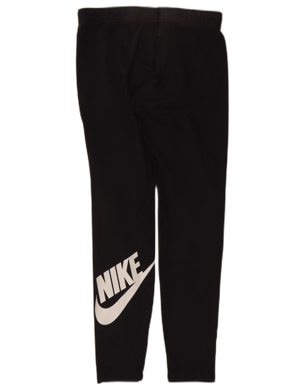 Leggings grafic Nike pentru femei UK 14, mare, negru, bumbac