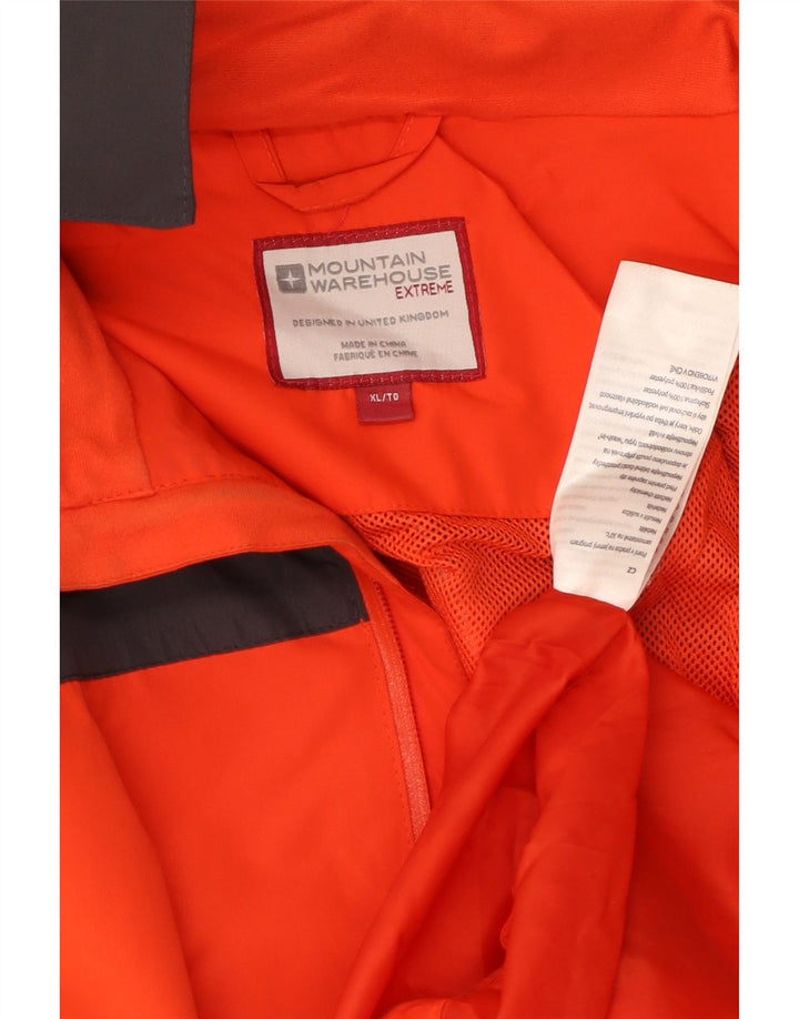 MOUNTAIN WAREHOUSE Jachetă de ploaie cu glugă pentru bărbați UK 42 XL Orange Colorblock