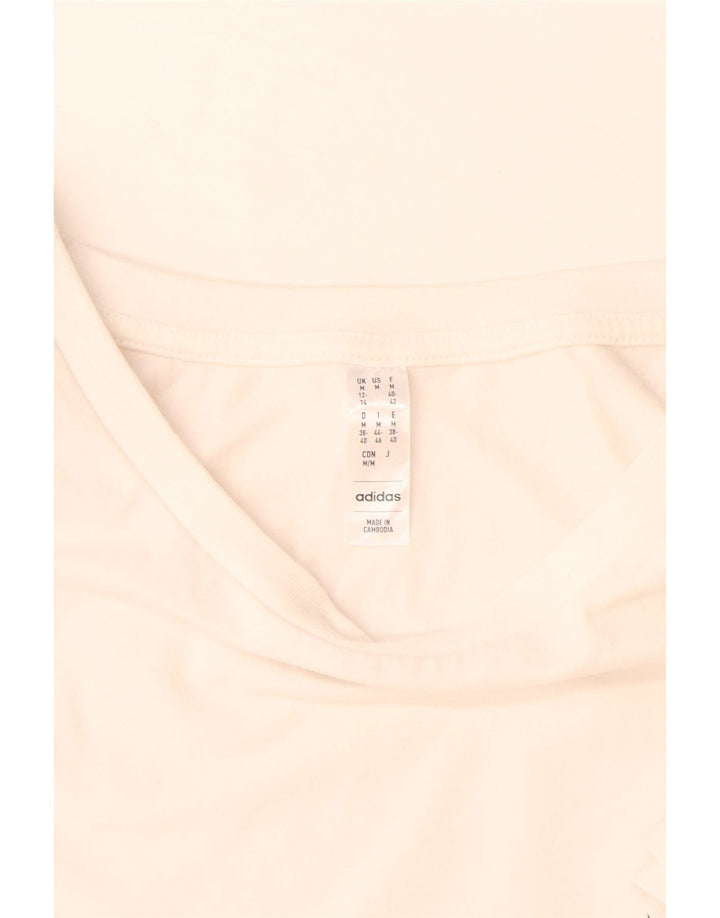 Tricou Adidas pentru femei Crop Top UK 12/14 Medium White Bumbac