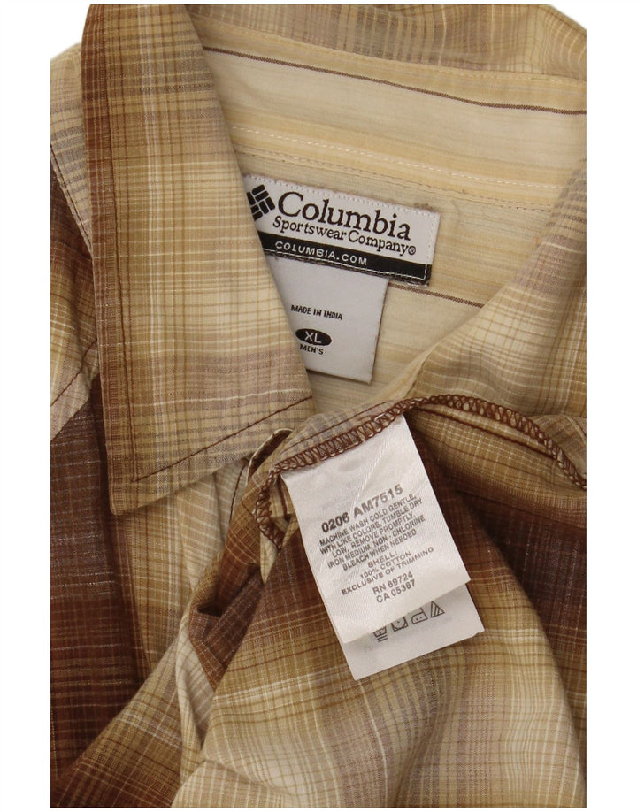 Cămașă Columbia pentru bărbați, XL, maro, din bumbac
