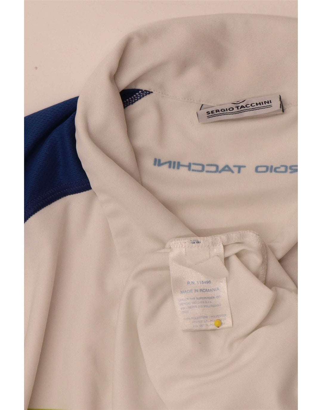 Tricou polo Sergio Tacchini pentru bărbați, mare, alb, din poliester