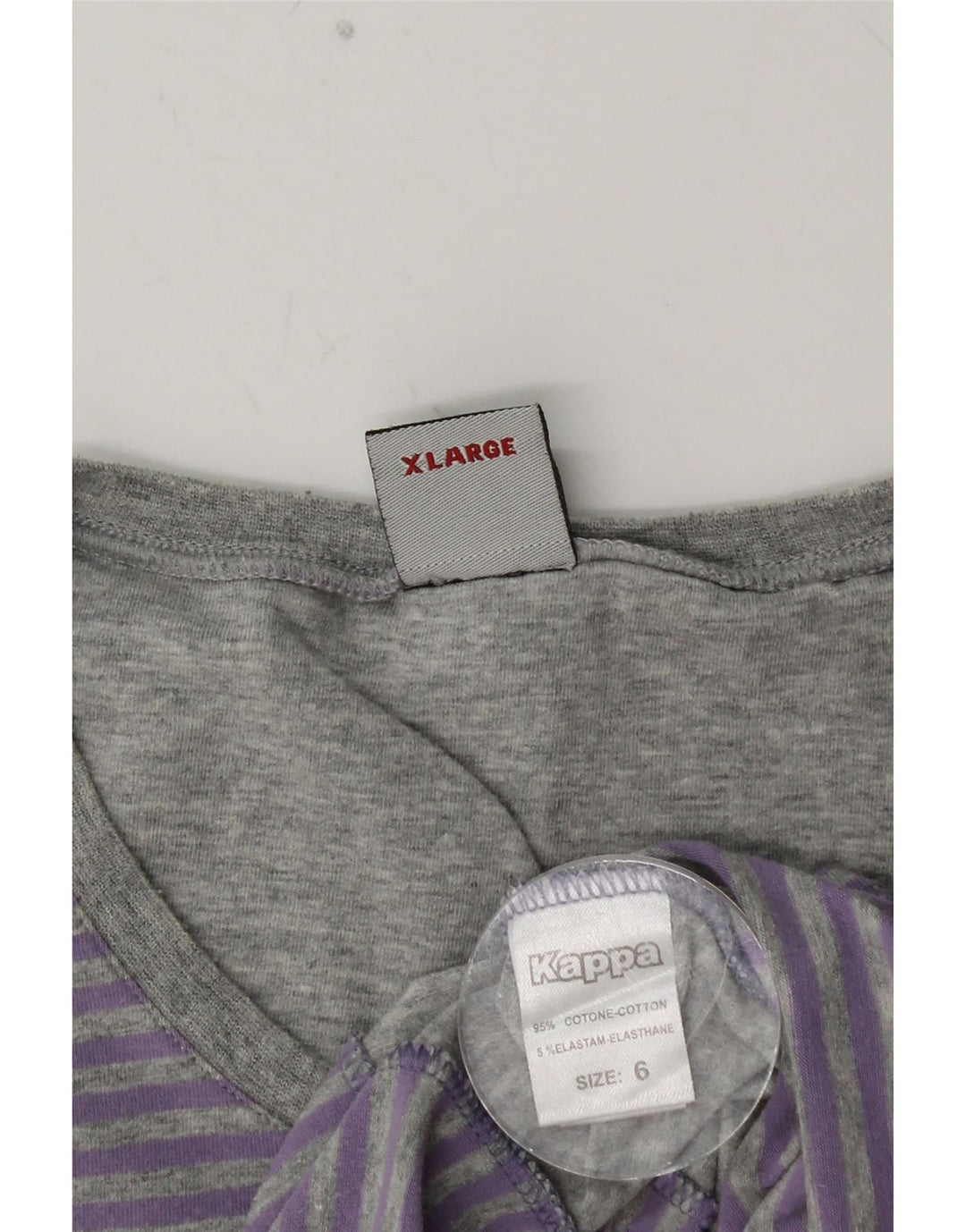 Tricou Bărbați KAPPA Top XL Purple Pinstripe Bumbac