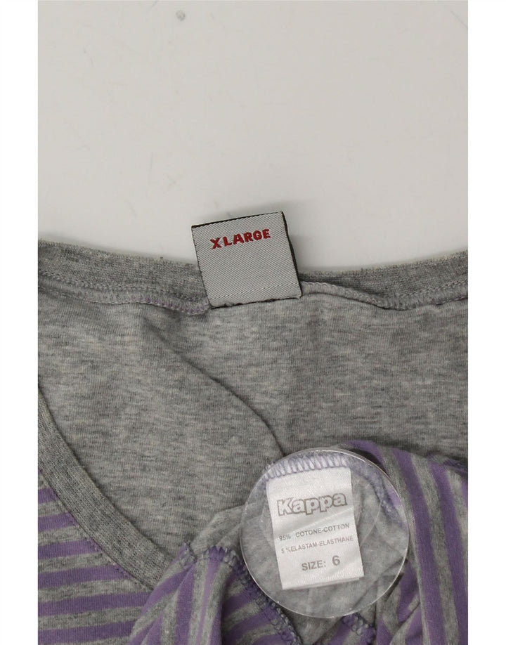 Tricou Bărbați KAPPA Top XL Purple Pinstripe Bumbac