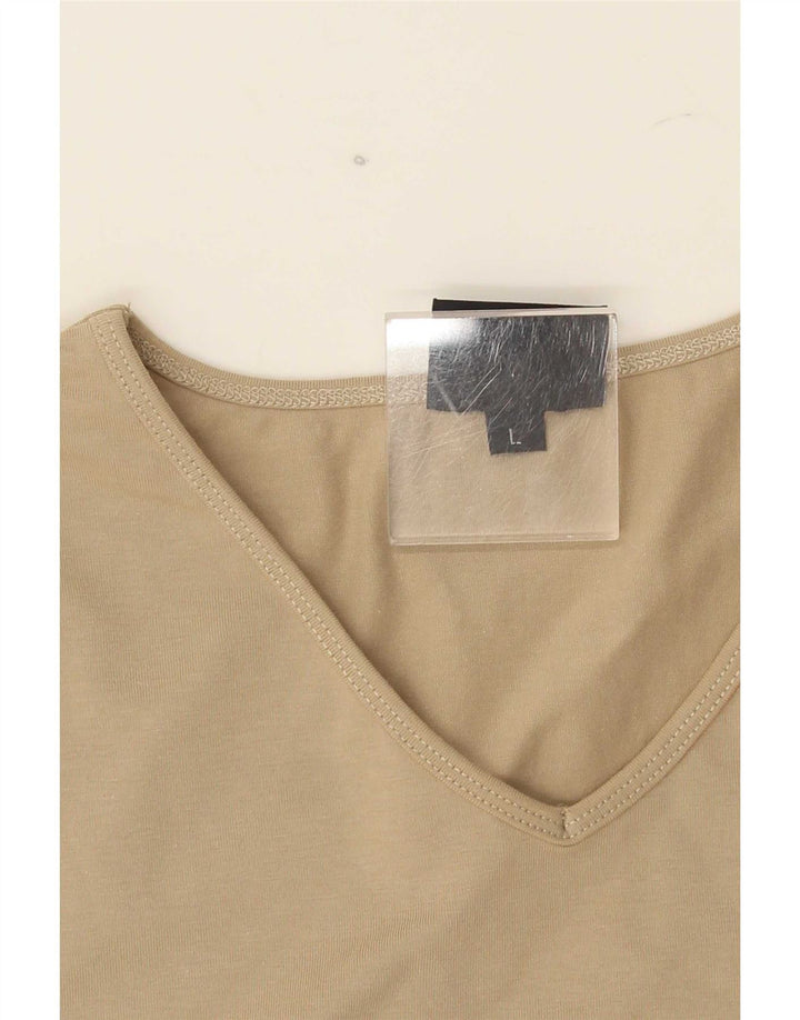 Trussardi Tricou pentru femei Top UK 14 Large Beige