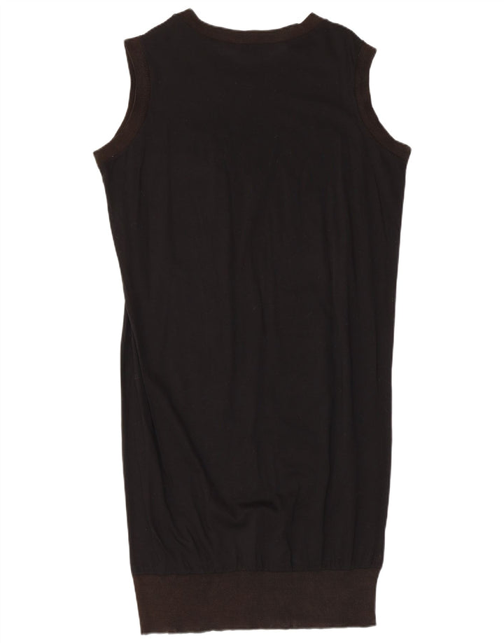 VINTAGE Rochie Bubble fără mâneci pentru femei UK 14 Medium Black