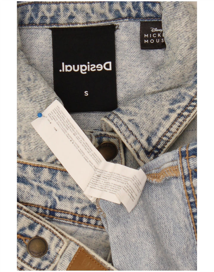 Jachetă Desigual pentru femei Mickey Mouse Graphic Denim UK 10 Bumbac albastru mic