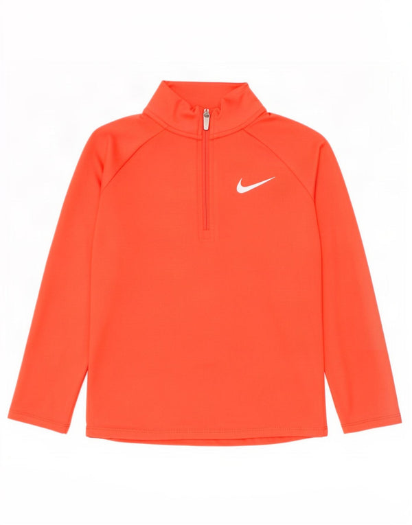 Trening pentru fete Dri Fit Zip Neck Pullover Top 6-7 ani mare portocaliu
