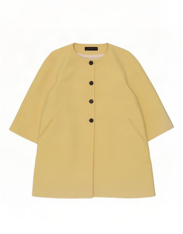 Pardesiu pentru femei Zara cu mâneci 3/4 UK 18 XL, viscoză galbenă