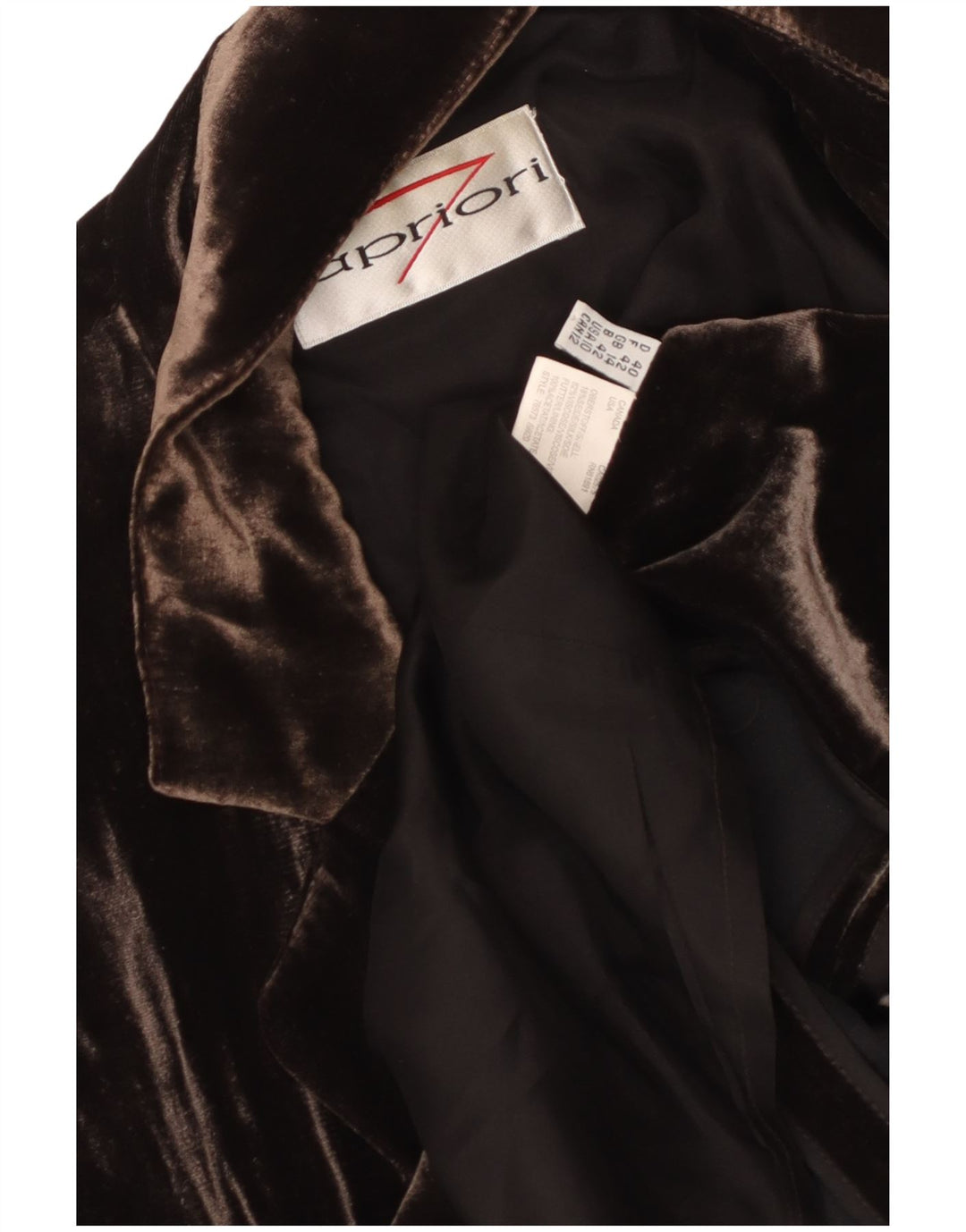 Jachetă APRIORI pentru femei cu 3 nasturi, UK 14, mătase mare, maro