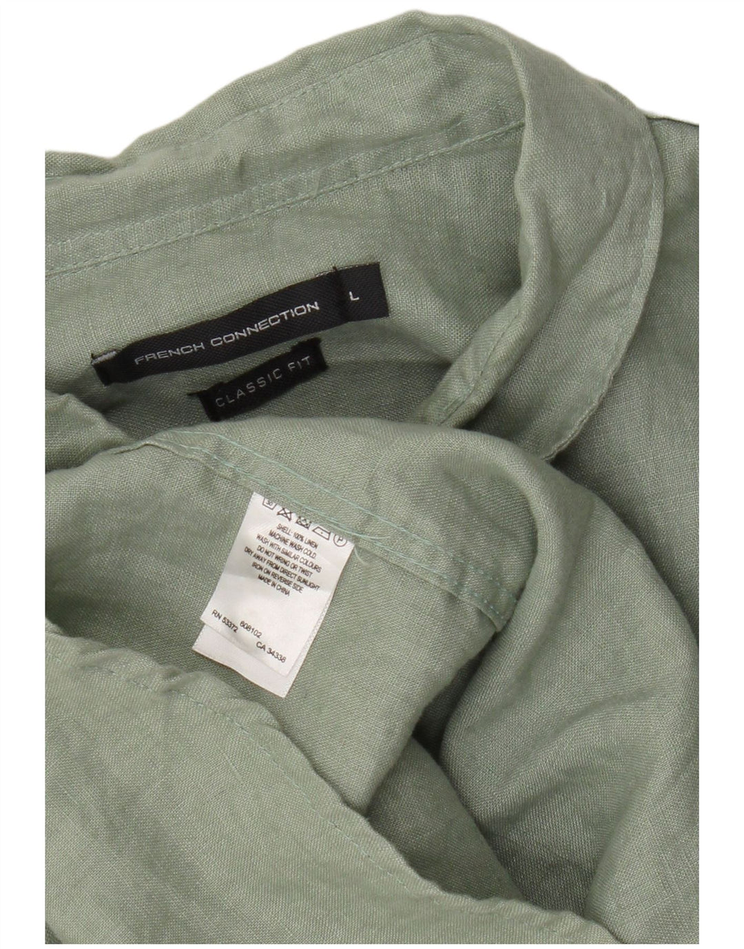 Cămașă pentru bărbați French Connection Classic Fit, in verde mare