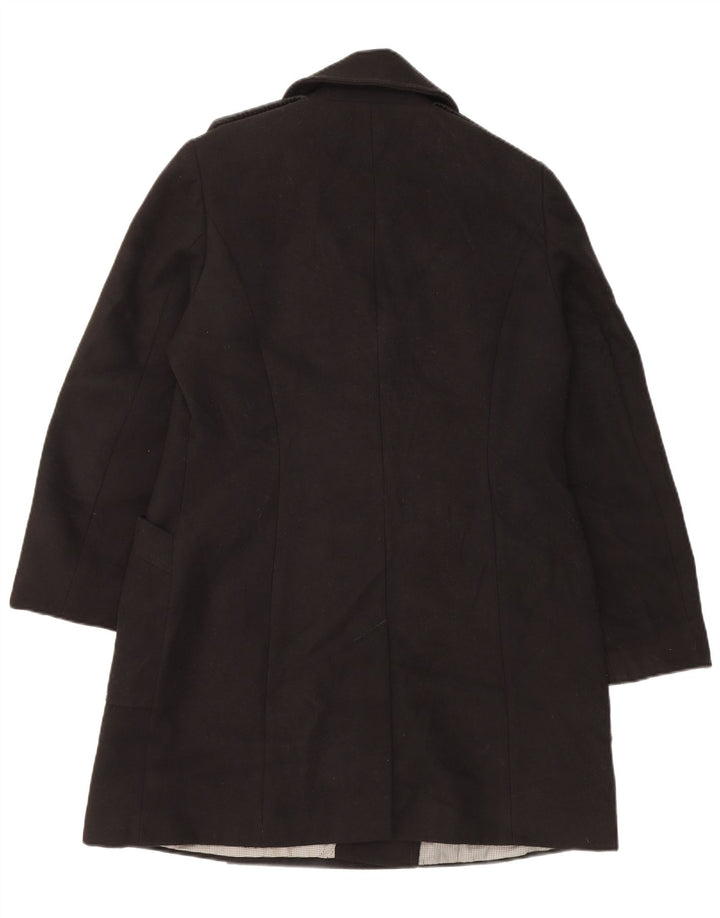 Palton dublu pentru femei Marks & Spencer UK 14 Poliester negru mare