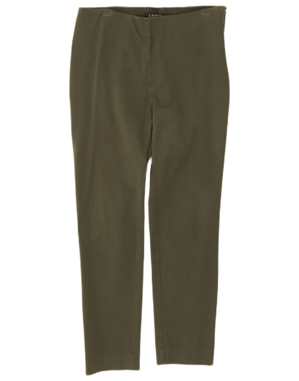 Pantaloni casual slim pentru femei Ralph Lauren US 8 Medium W30 L26 Green Viscose