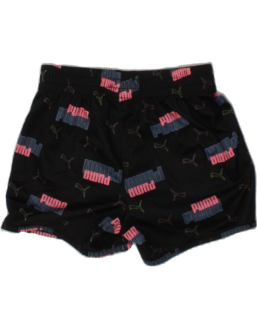 PUMA Girls Graphic Sport Shorts 6-7 Years Small Black Polyester Vintage Puma and Second-Hand Puma from Messina Hembry 