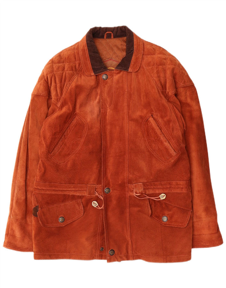 Jachetă Vintage pentru bărbați din piele intoarsa IT 48 Medium Brown Suede