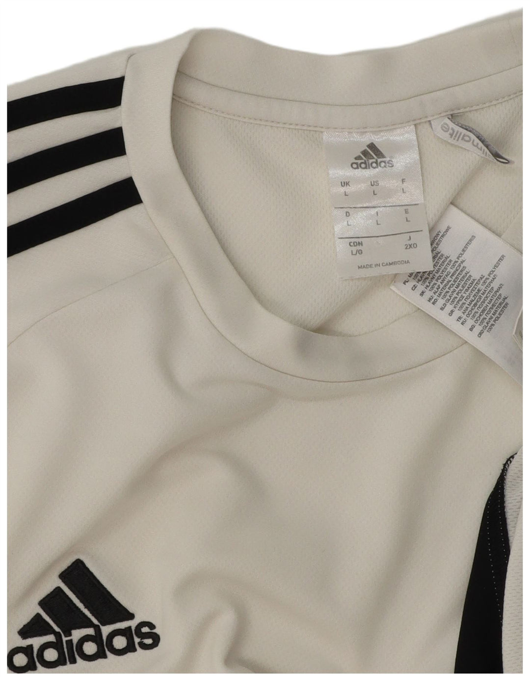 Tricou Adidas Climalite pentru bărbați Top mare, alb, poliester color bloc