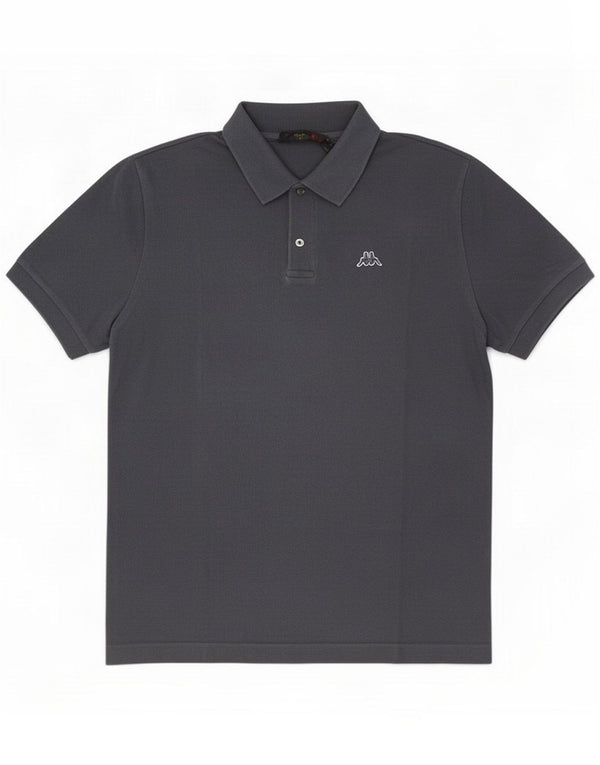 Kappa tricou polo pentru bărbați, bumbac gri mediu