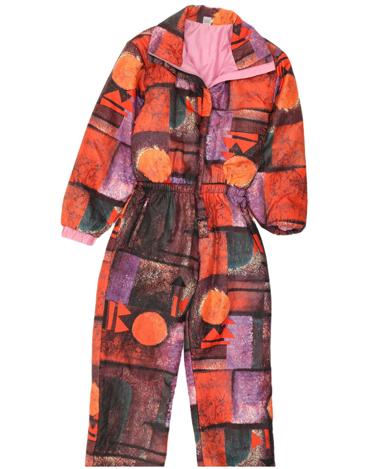 Salopetă de schi reversibilă Vintage pentru femei IT 42 Medium Multicolor Geometric