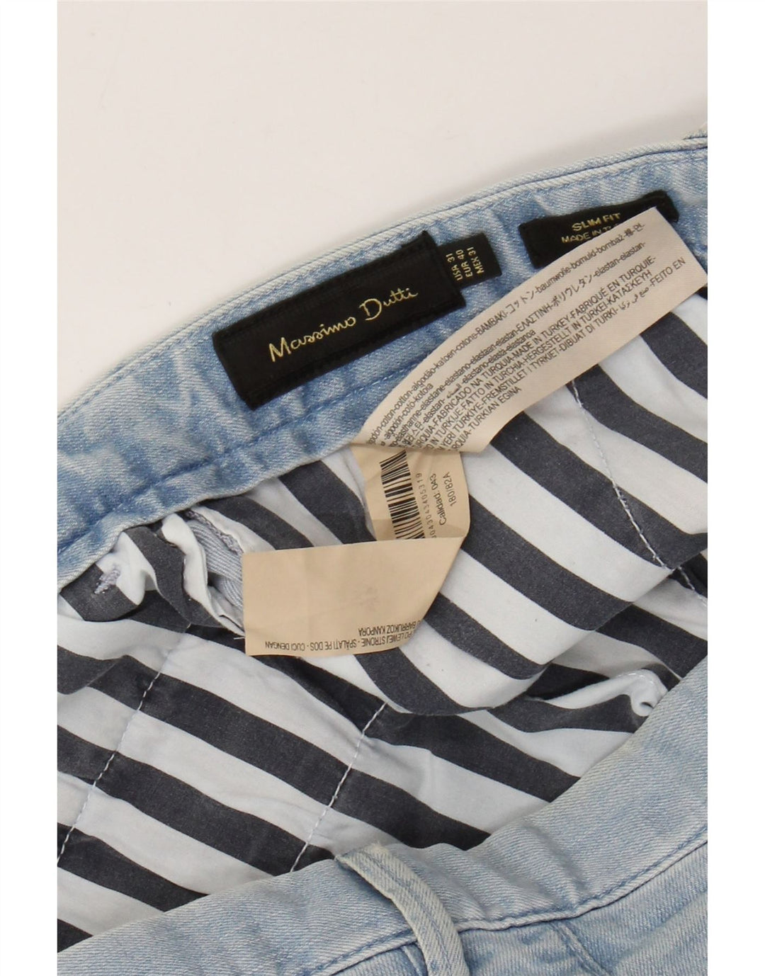 Massimo Dutti Blugi pentru bărbați slim EU 40 Medium W31 L26 Blue Bumbac