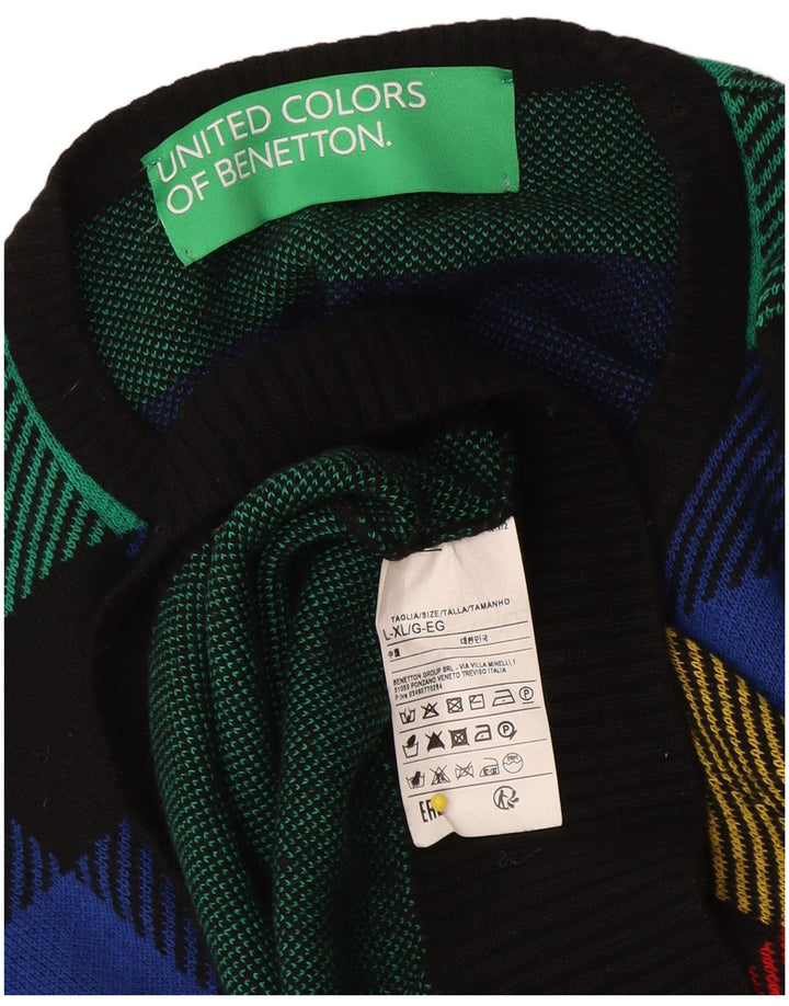 Pulover Benetton pentru femei cu decolteu rotund UK 16, mare, multicolor