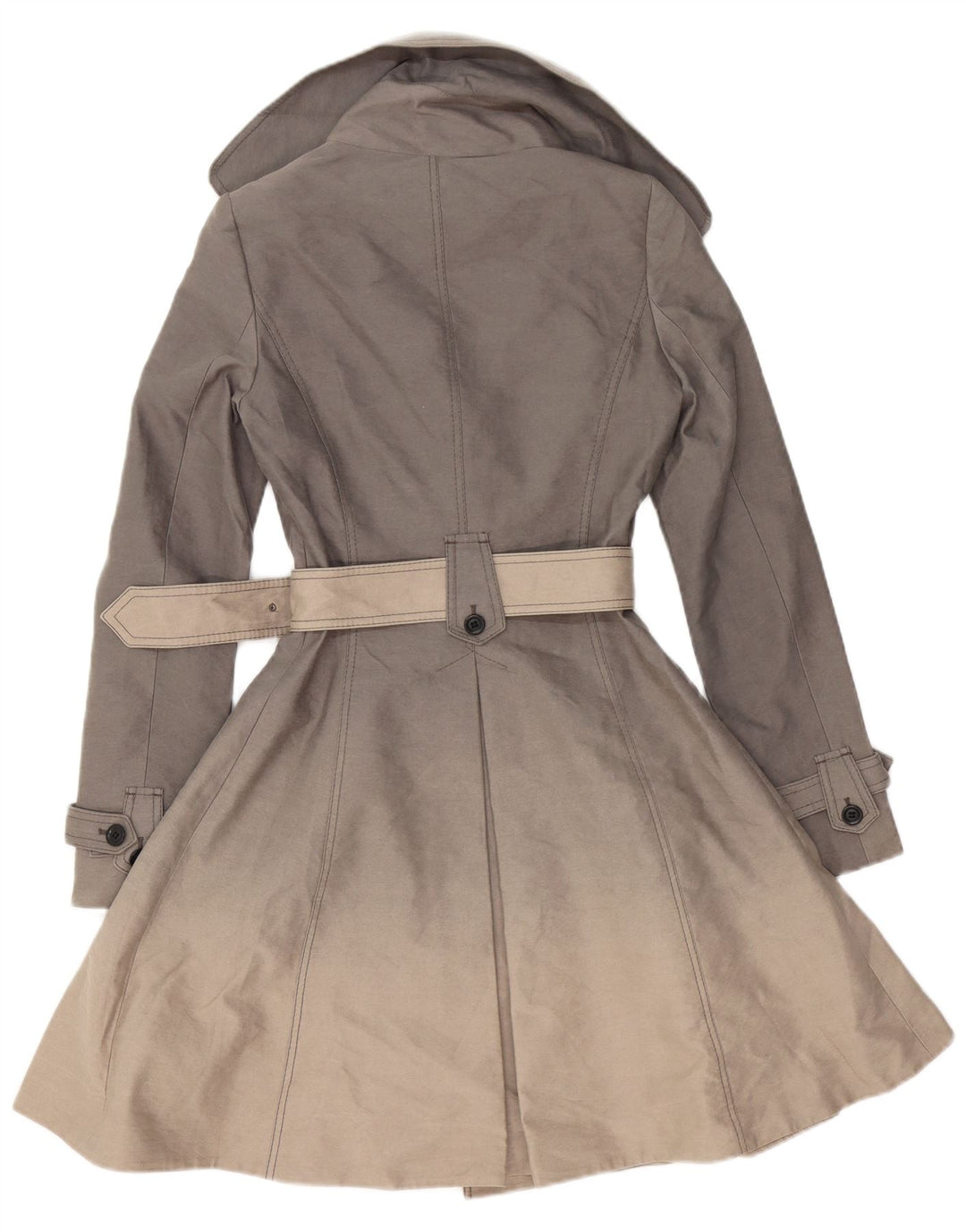 Trench pentru femei KAREN MILLEN UK 6 XS bumbac gri