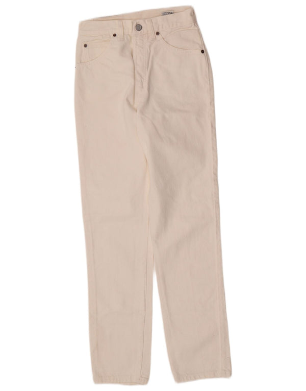 Calvin Klein Blugi conici cu talie înaltă pentru femei US 9 Medium W25 L29 Alb