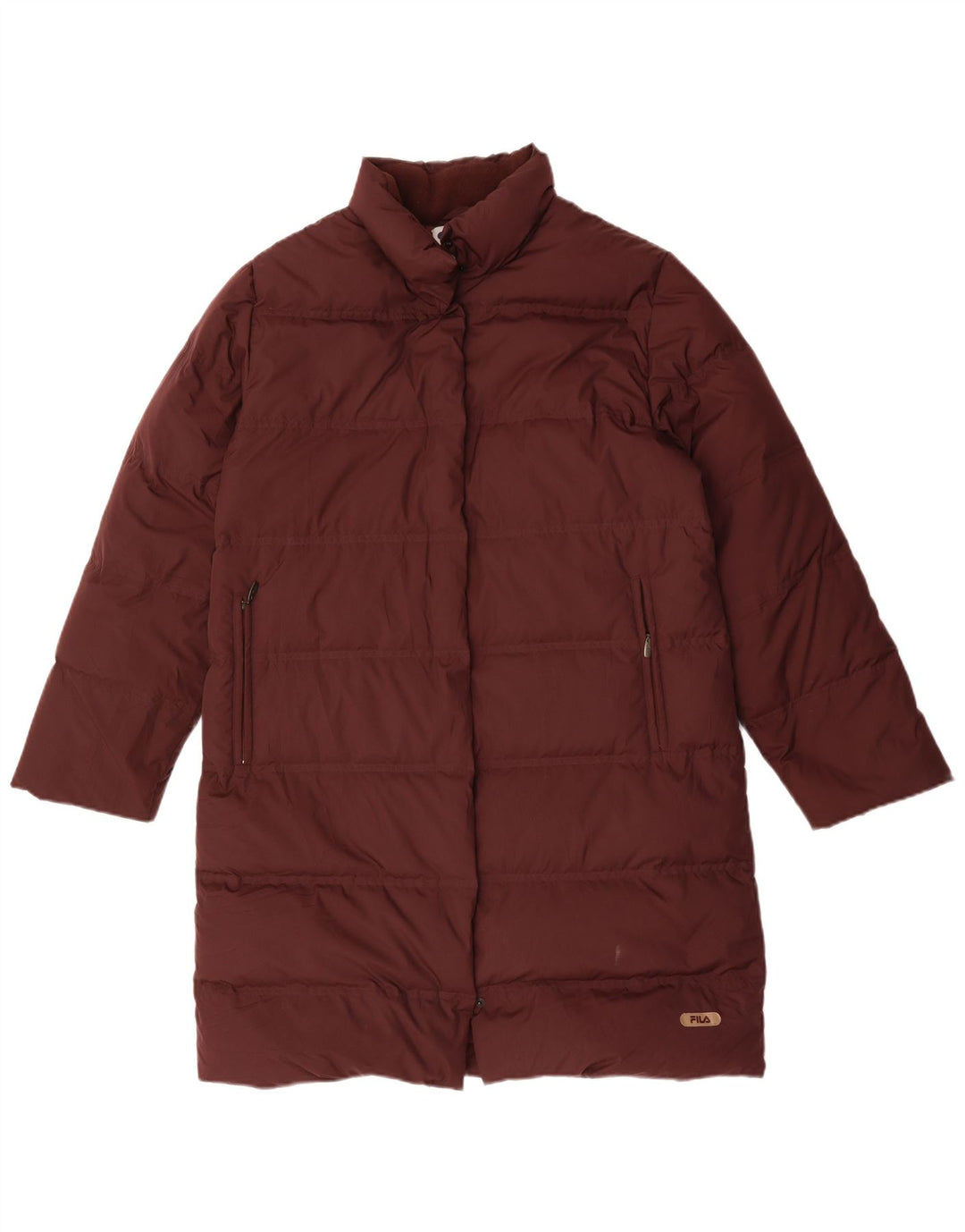 Palton capitonat supradimensionat pentru femei Fila UK 14 Medium Burgundy Poliester