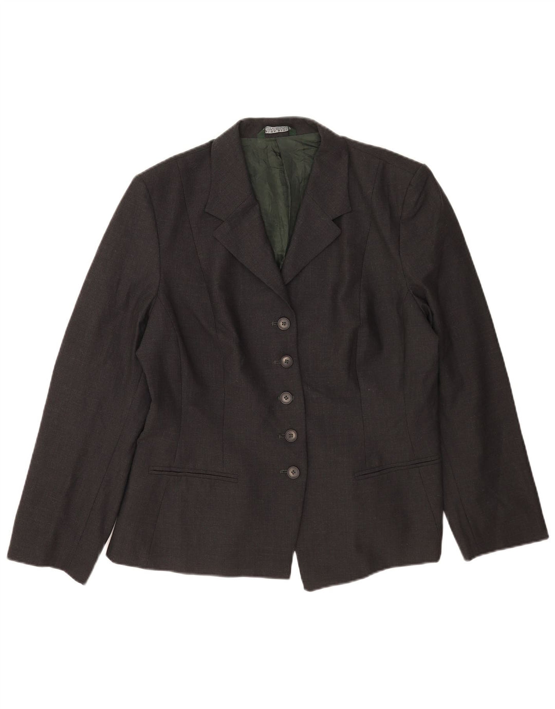 Jachetă blazer pentru femei Laura Ashley, cu 5 nasturi, UK 18 XL, lână gri