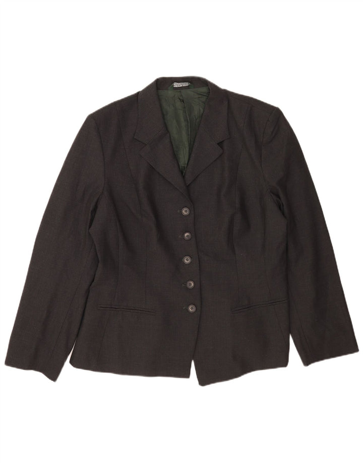 Jachetă blazer pentru femei Laura Ashley, cu 5 nasturi, UK 18 XL, lână gri