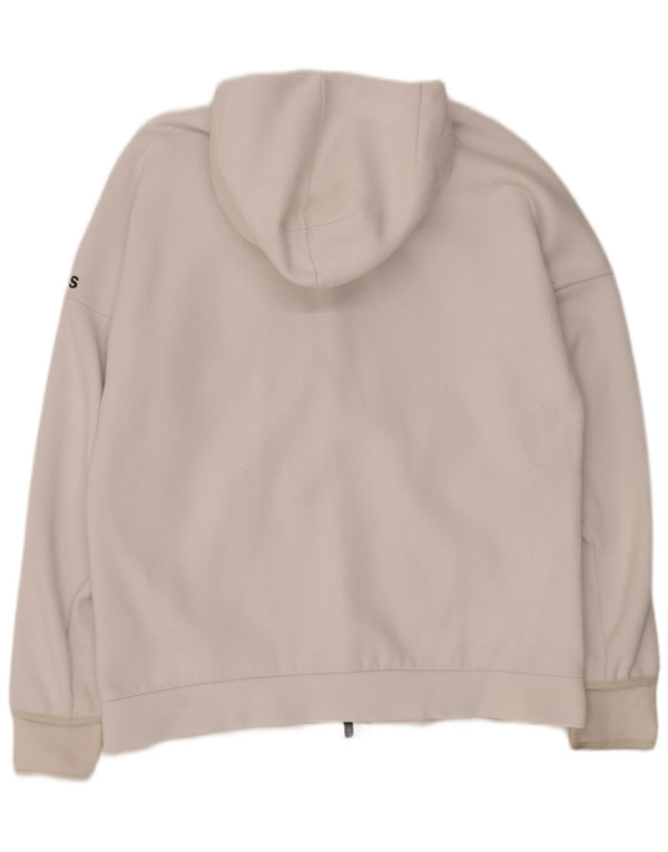 Pulover Adidas pentru bărbați, cu fermoar, bumbac alb XL